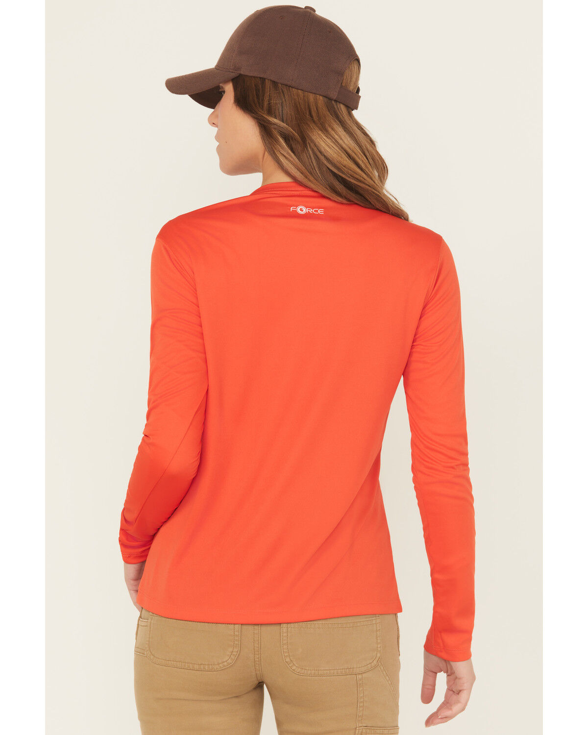 Image #4 - Carhartt Women's Force Sun Defender™ Relaxed Fit Lightweight Long Sleeve Graphic Work Tee, Red, hi-res