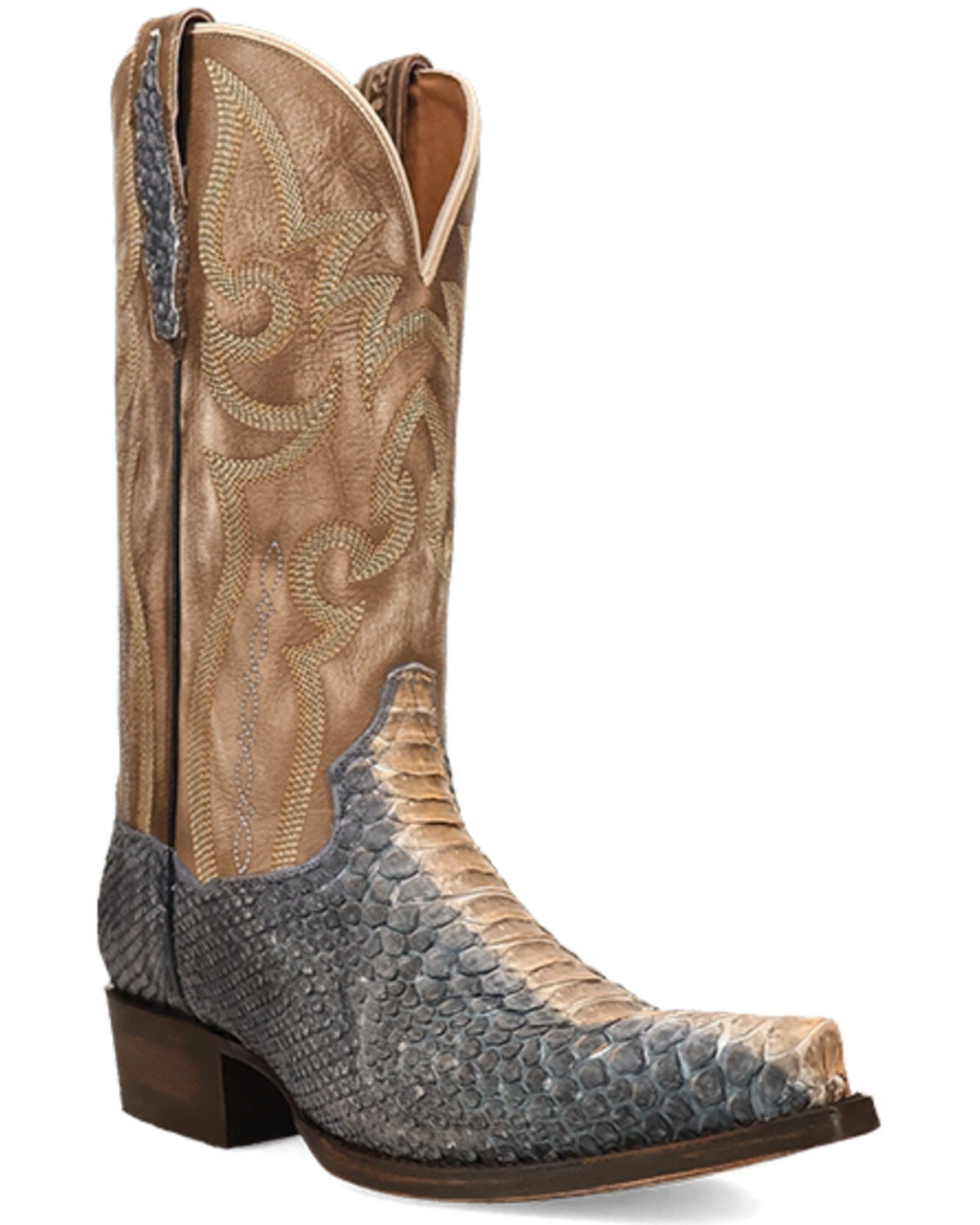 Dan Post Men's Stryker Exotic Python Western Boots - Snip Toe, Grey, hi-res