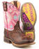 Tin Haul Girls' Pink Moon Western Boots - Square Toe, Brown, hi-res
