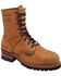 Image #1 - Ad Tec Men's 9" Leather Logger Boots - Steel Toe, Brown, hi-res