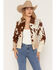Image #1 - Cripple Creek Women's Genuine Cowhide Zip-Up Jacket, Brown, hi-res