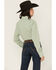 Image #5 - Cowboygirl by Jenna Paulette Women's Gingham Print Long Sleeve Pearl Snap Western Shirt, Green, hi-res