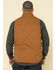 Carhartt Men's Brown Washed Duck Sherpa Lined Mock Neck Work Vest , Brown, hi-res