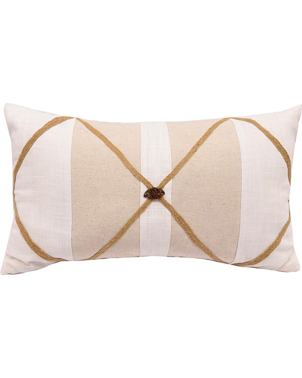 HiEnd Accents Linen Button Throw Pillow, Multi, hi-res