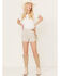 Rolla's Women's High Rise Corduroy Duster Shorts, Off White, hi-res
