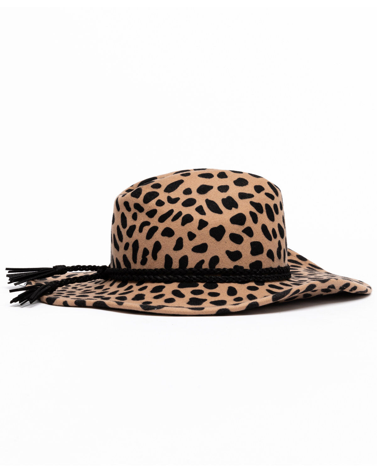 Image #3 - Shyanne Women's Leopard Spot Felt Western Hat , Leopard, hi-res