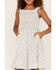 Hayden Girls' Ditsy Floral Print Smocked Dress, Off White, hi-res