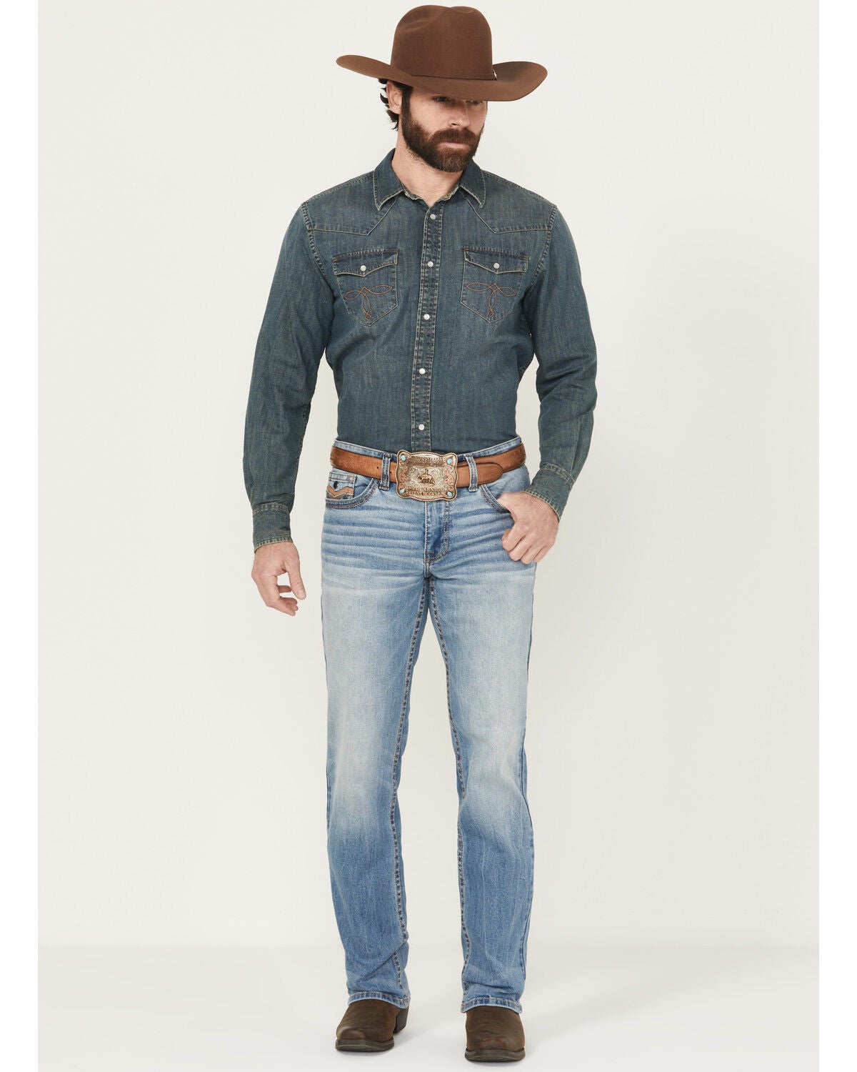Cody James Men's Gunner Wash Jackson Slim Straight Stretch Denim Jeans, Light Wash, hi-res