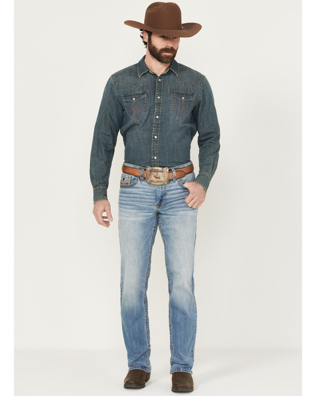 Image #1 - Cody James Men's Gunner Wash Jackson Slim Straight Stretch Denim Jeans, Light Wash, hi-res