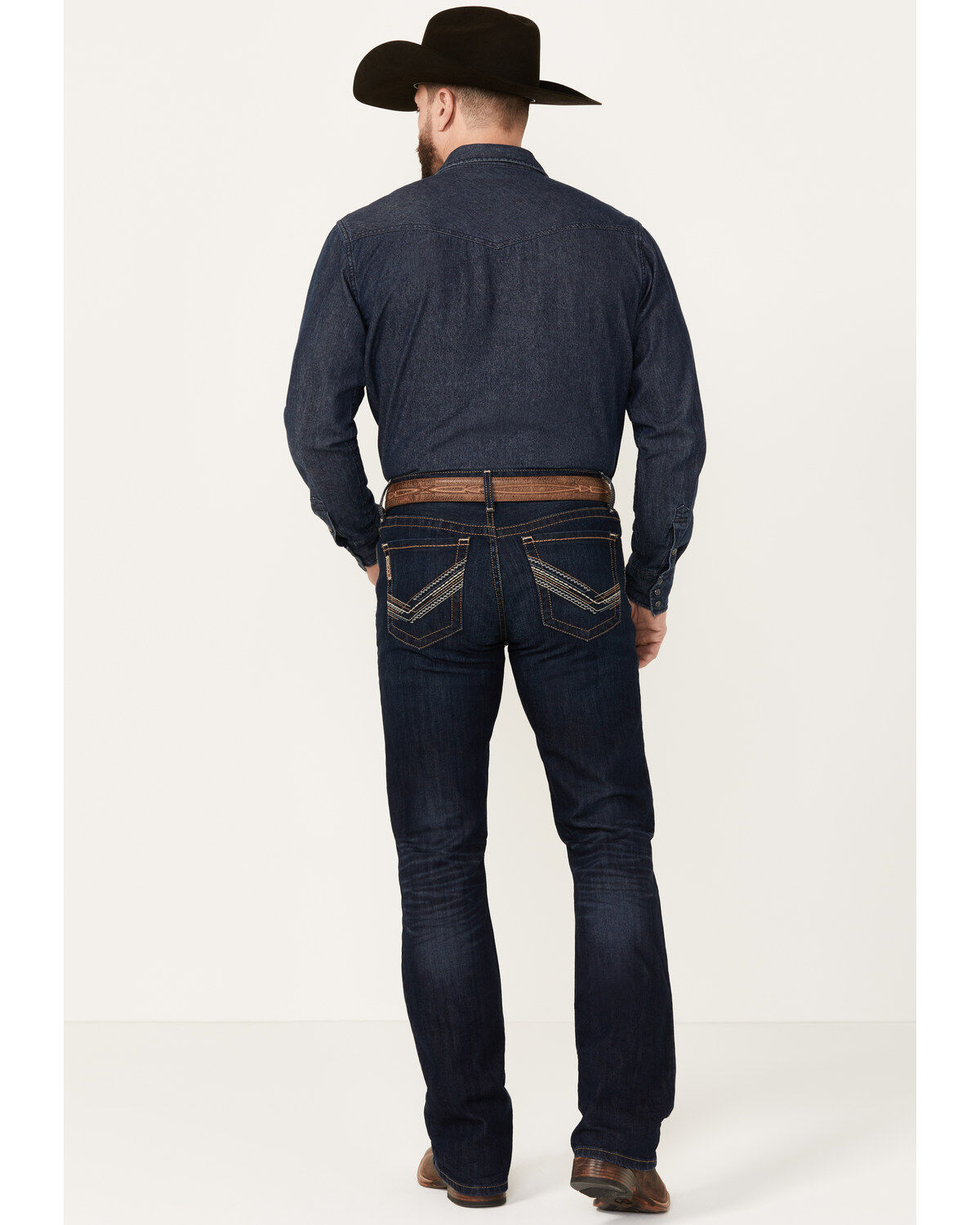 Product Name:  Cinch Men's Ian Dark Rinse Slim Bootcut Performance Stretch Denim Jeans