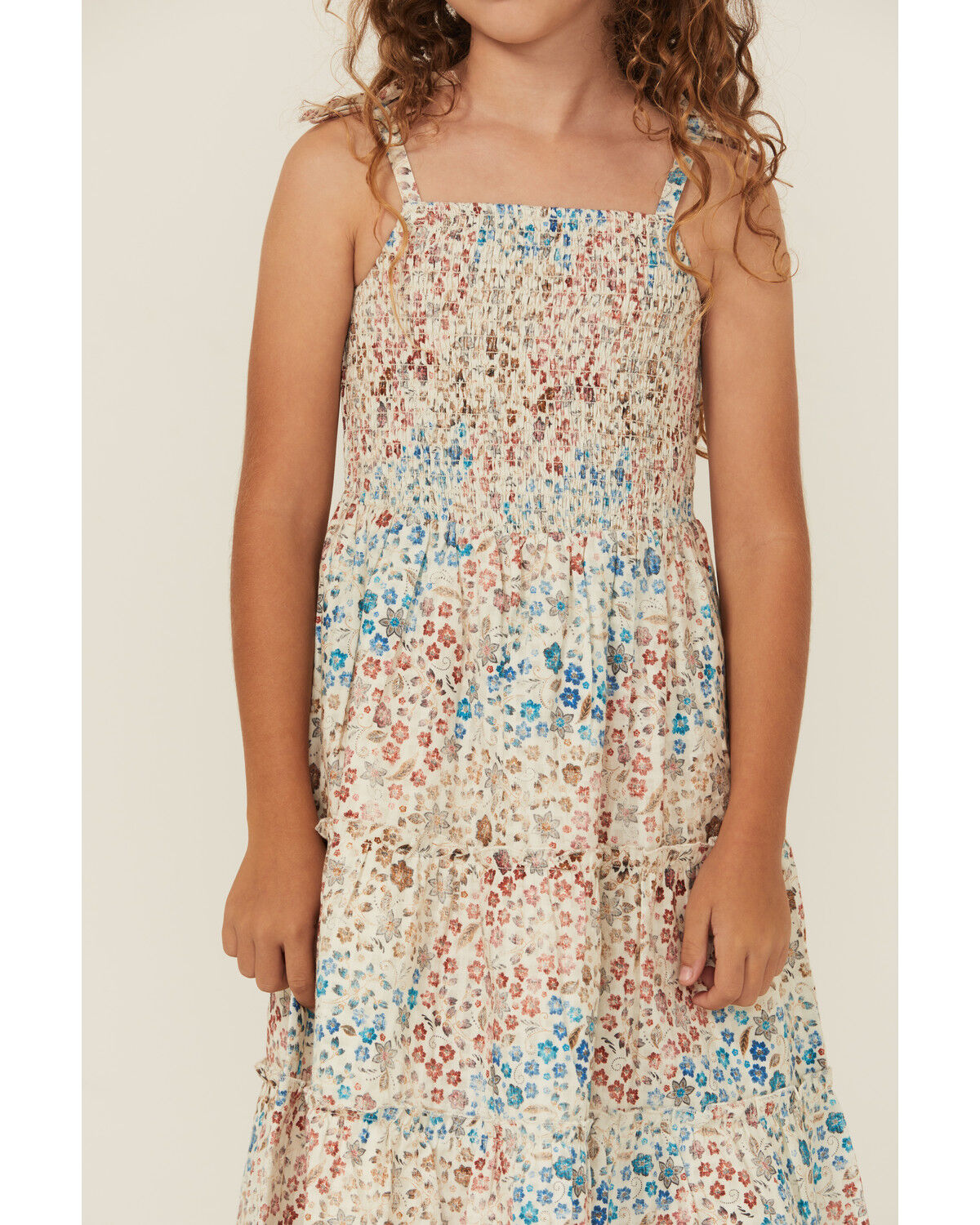 Product Name:  Shyanne Girls' Floral Print Sleeveless Midi Dress