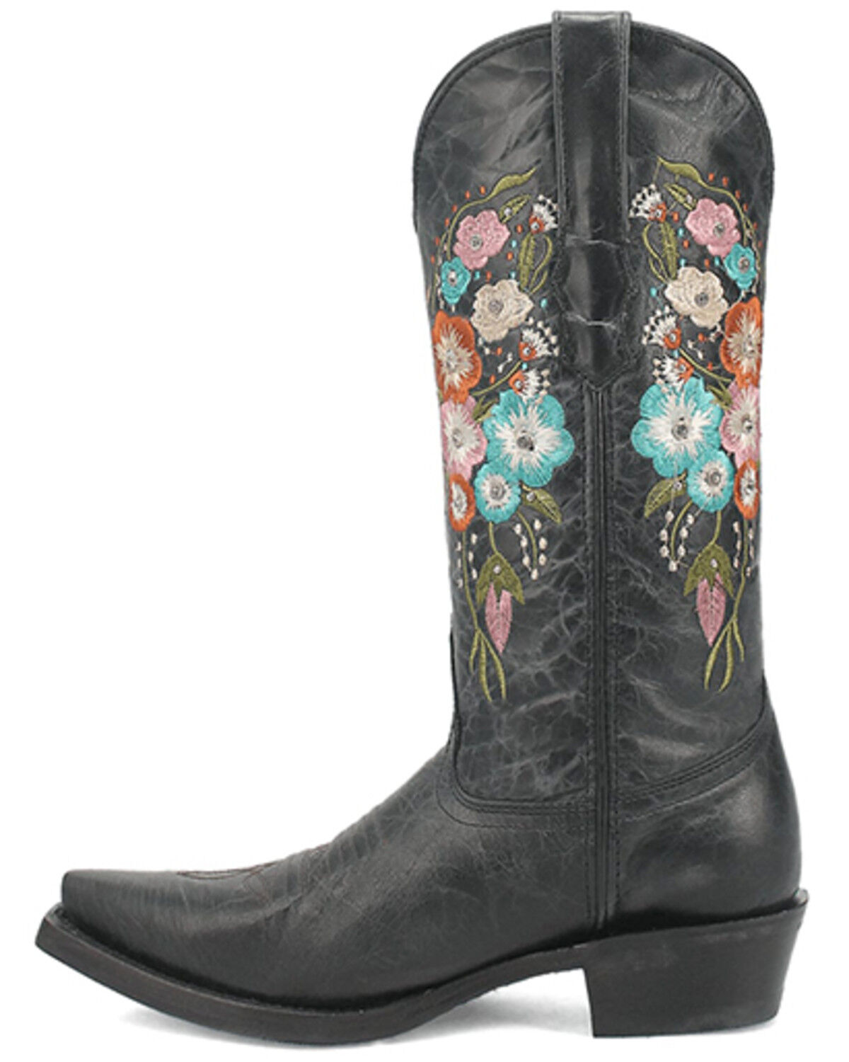 Image #3 - Dingo Women's Duchess Embroidered Western Boots - Snip Toe, Black, hi-res