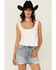 Image #1 - Free People Women's Roller Tank, Ivory, hi-res