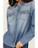 Image #3 - Idyllwind Women's Rigid Wayside Studded Chambray Long Sleeve Snap Western Shirt, Medium Wash, hi-res