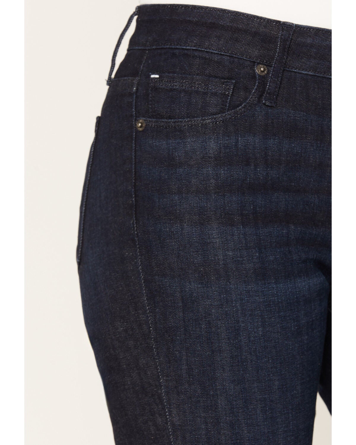 Image #2 - Haddad Women's Deep Ocean Dark Wash Venice 38" Bootcut Stretch Denim Jeans, Dark Wash, hi-res