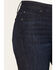 Image #2 - Haddad Women's Deep Ocean Dark Wash Venice 38" Bootcut Stretch Denim Jeans, Dark Wash, hi-res