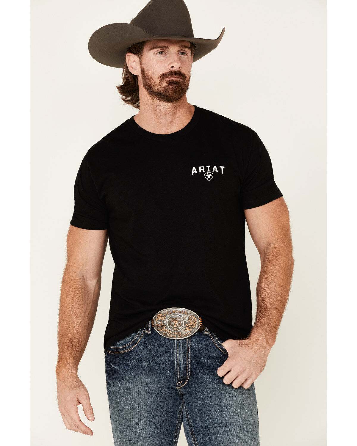Image #1 - Ariat Men's Black 93 Liberty Logo Graphic T-Shirt , , hi-res