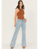 Image #3 - Wrangler Retro Women's Bailey High Rise Paisley Print Flare Stretch Denim Jeans, Light Wash, hi-res