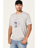 Image #2 - Moonshine Spirit Men's Simple Skully Graphic T-Shirt, Light Grey, hi-res