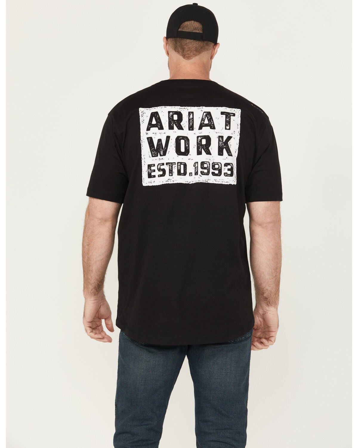 Ariat Men's Rebar Workman Brickyard Short Sleeve Pocket Work T-Shirt, Black, hi-res