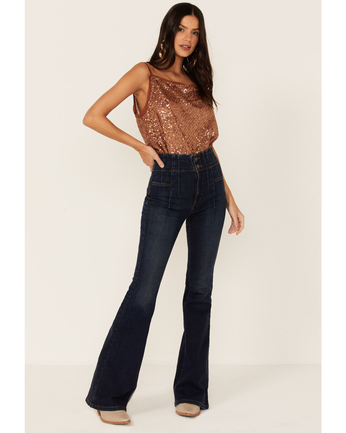 Image #4 - Free People Women's Shimmer & Shine Sequins Bodysuit, , hi-res