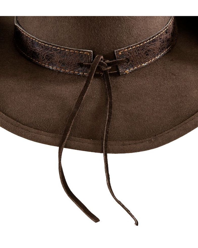 Bullhide Kids' Studded Wool Hat, Brown, hi-res