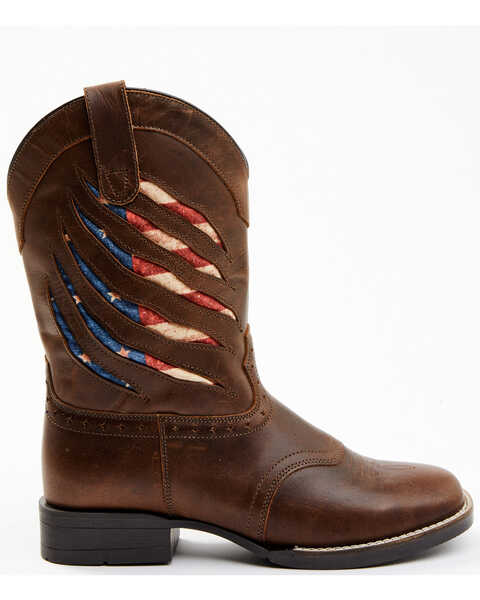 Image #2 - Cody James Boys' Ripped Flag Western Boots - Broad Square Toe, Multi, hi-res