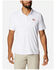 Image #1 - Columbia Men's Terminal Tackle Texas Flag Polo Shirt, White, hi-res