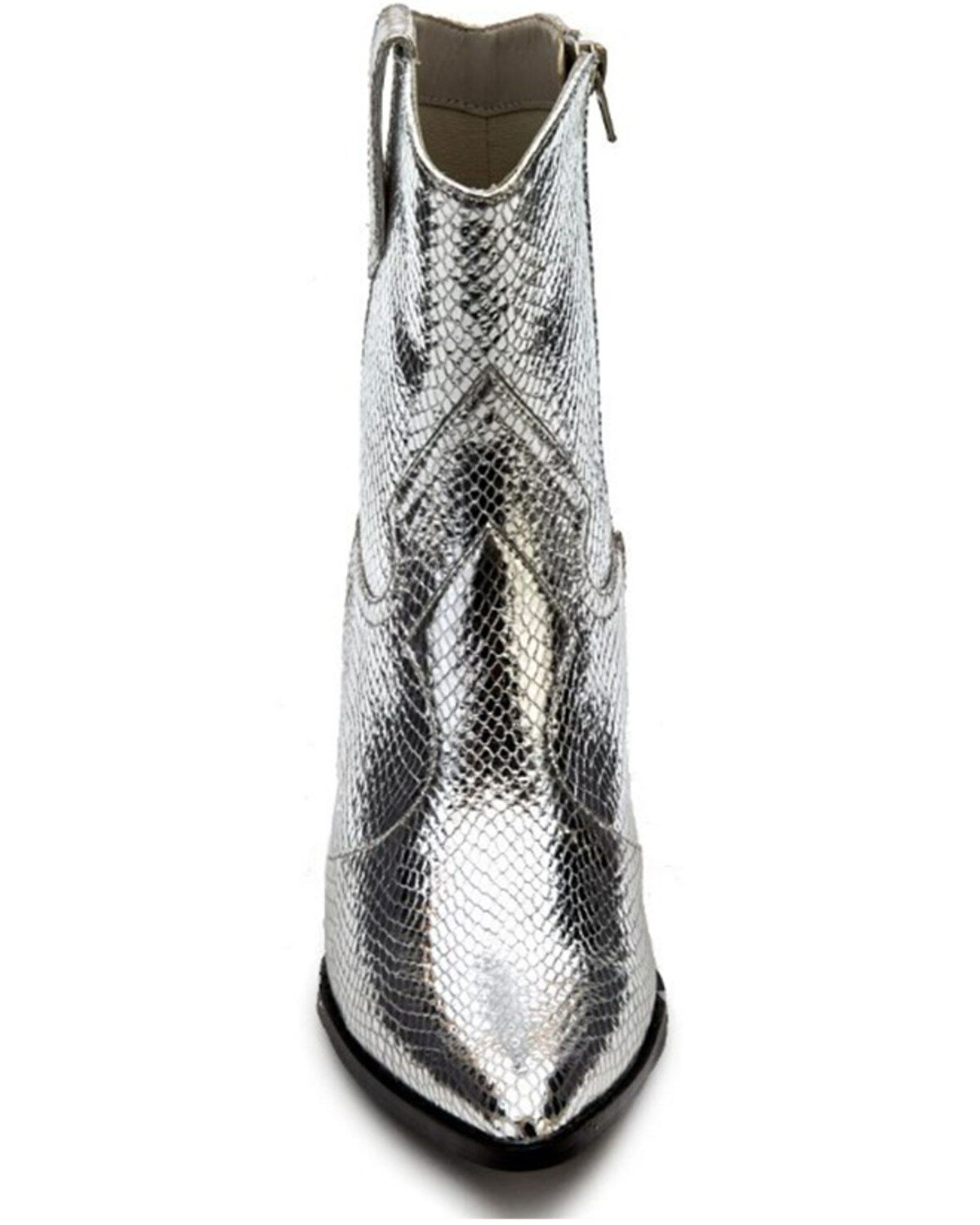 Image #4 - Matisse Women's Bambi Western Booties - Round Toe, Silver, hi-res