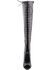 Image #5 - Milwaukee Leather Women's Open Toe Front Knee High Boots - Round Toe, Black, hi-res