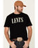 Levi's Men's Black Serif Logo Graphic T-Shirt , Black, hi-res