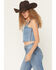 Image #2 - Idyllwind Women's Arrowhead Denim Buckle Bustier, Medium Wash, hi-res