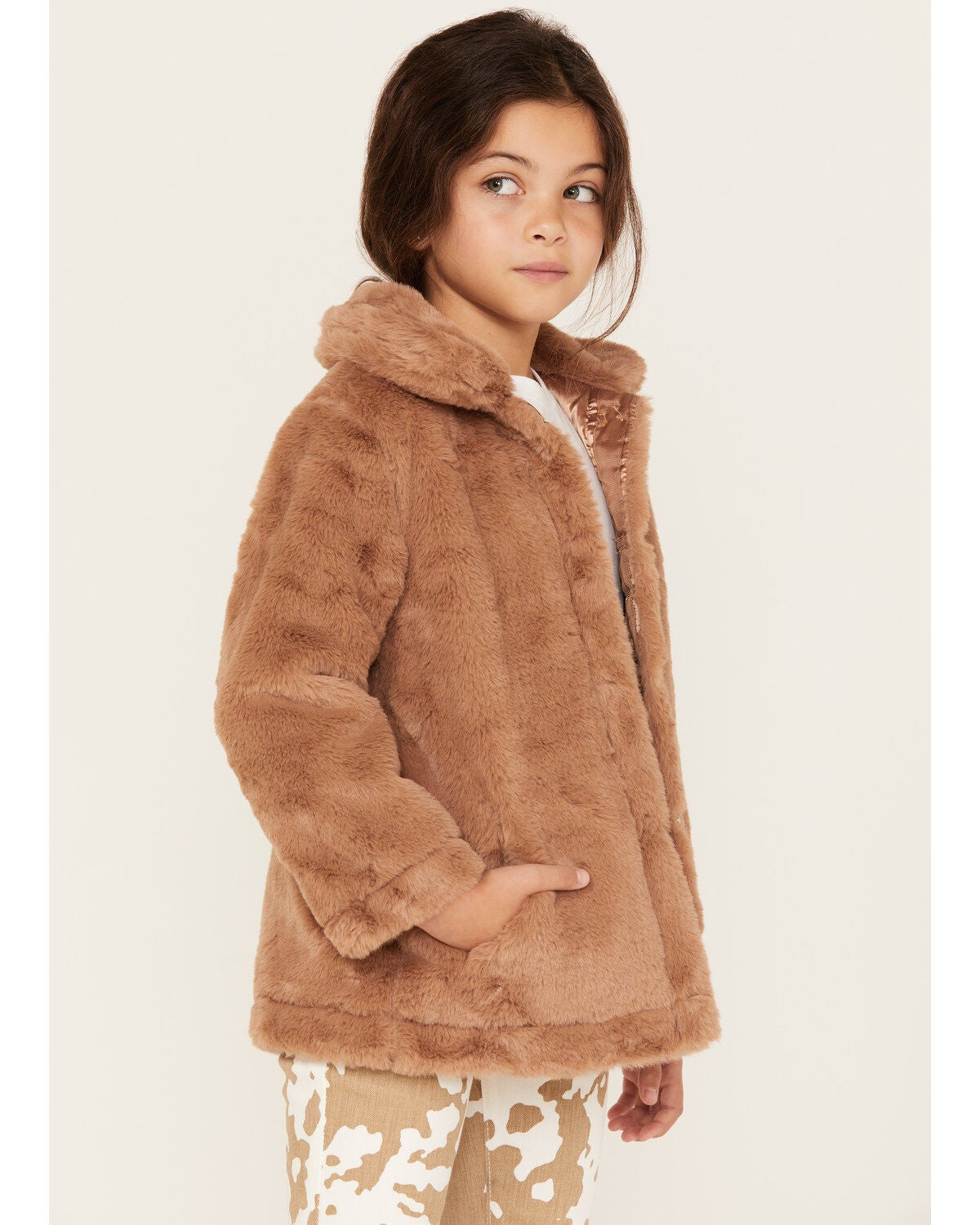 Image #2 - Urban Republic Little Girls' Faux Fur Long Coat, , hi-res