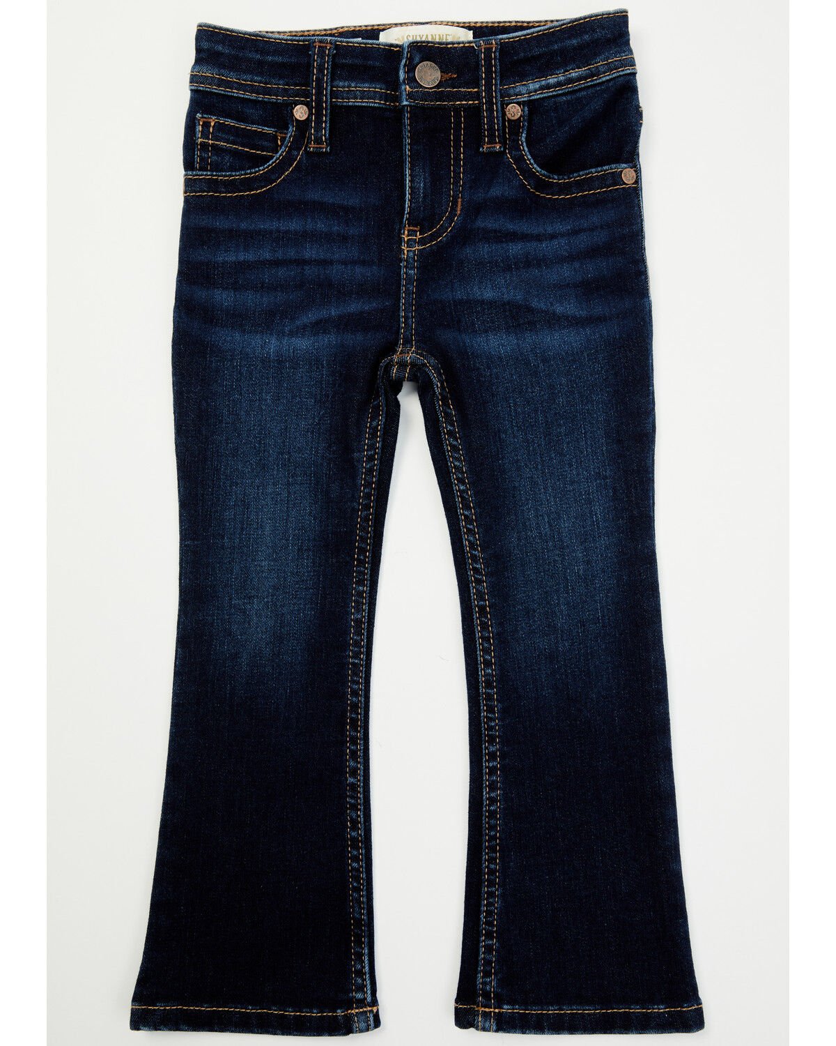 Image #3 - Shyanne Toddler Girls' Tulsa Dark Wash Bootcut Comfort Stretch Denim Riding Jeans, Dark Wash, hi-res