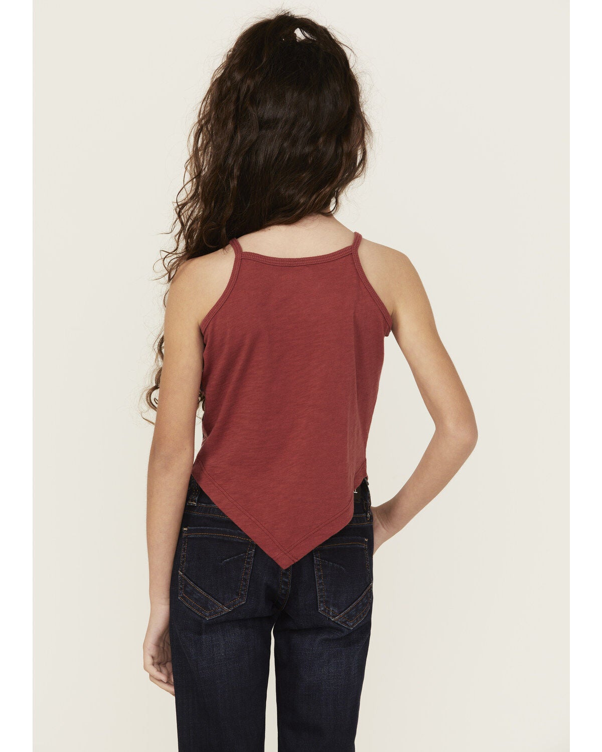 Image #4 - Shyanne Girls' Bandana Print Halter Tank, Brick Red, hi-res