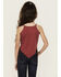 Image #4 - Shyanne Girls' Bandana Print Halter Tank, Brick Red, hi-res