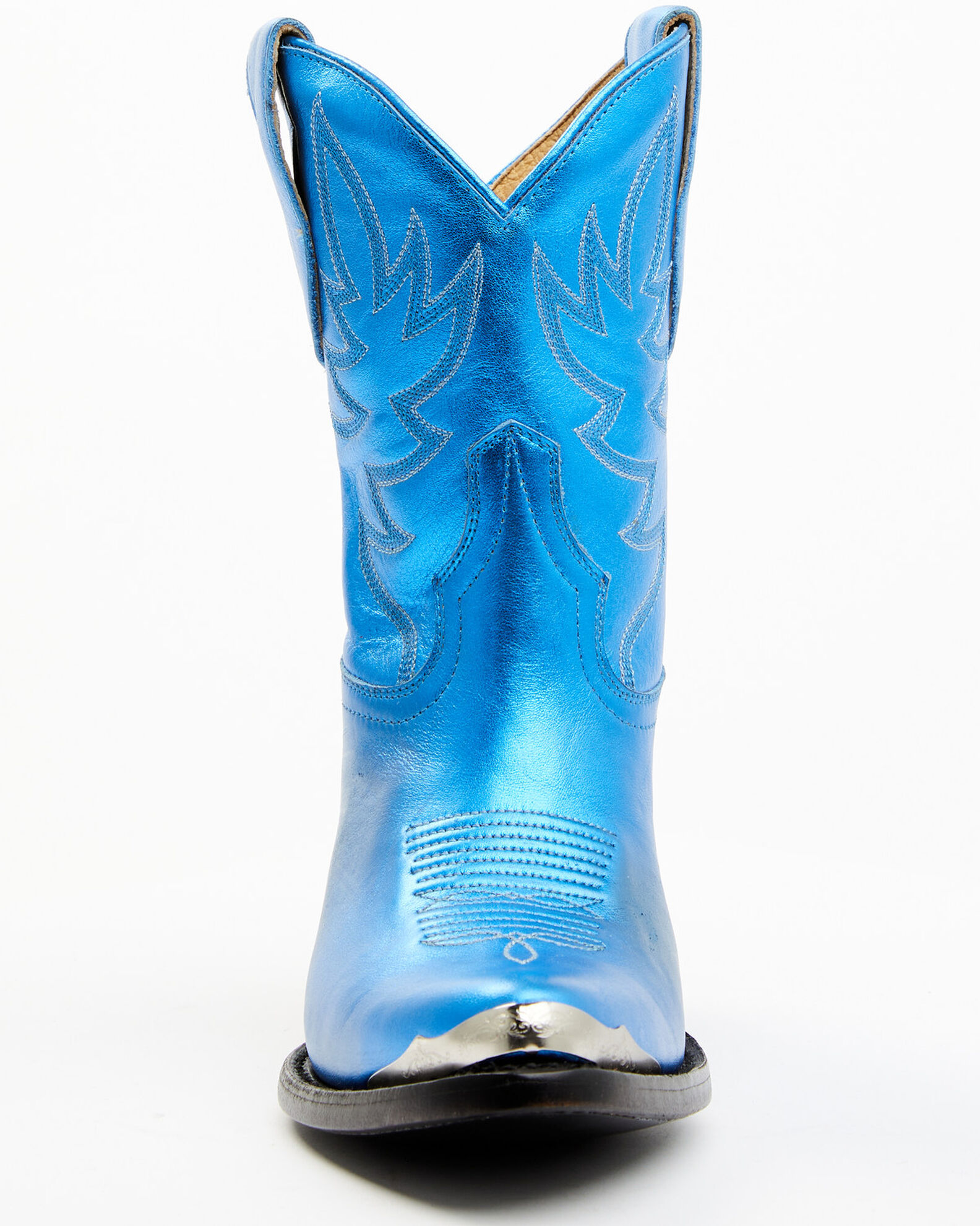 Image #4 - Idyllwind Women's Wheels Metallic Leather Booties - Round Toe, Royal Blue, hi-res