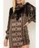 Image #2 - Shyanne Women's Long Sleeve Satin Fringe Mode Mini Dress, Black, hi-res