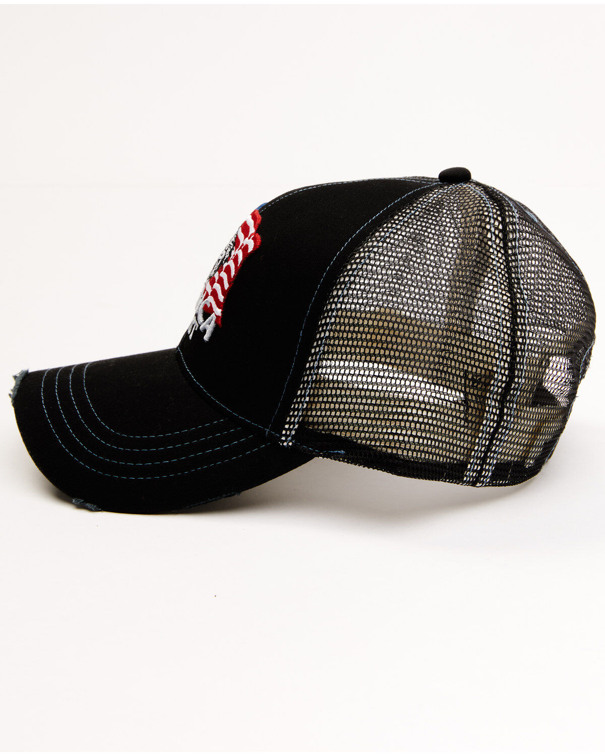 Image #2 - Moonshine Spirit Men's America First Flag Patch Mesh Ball Cap, Black, hi-res