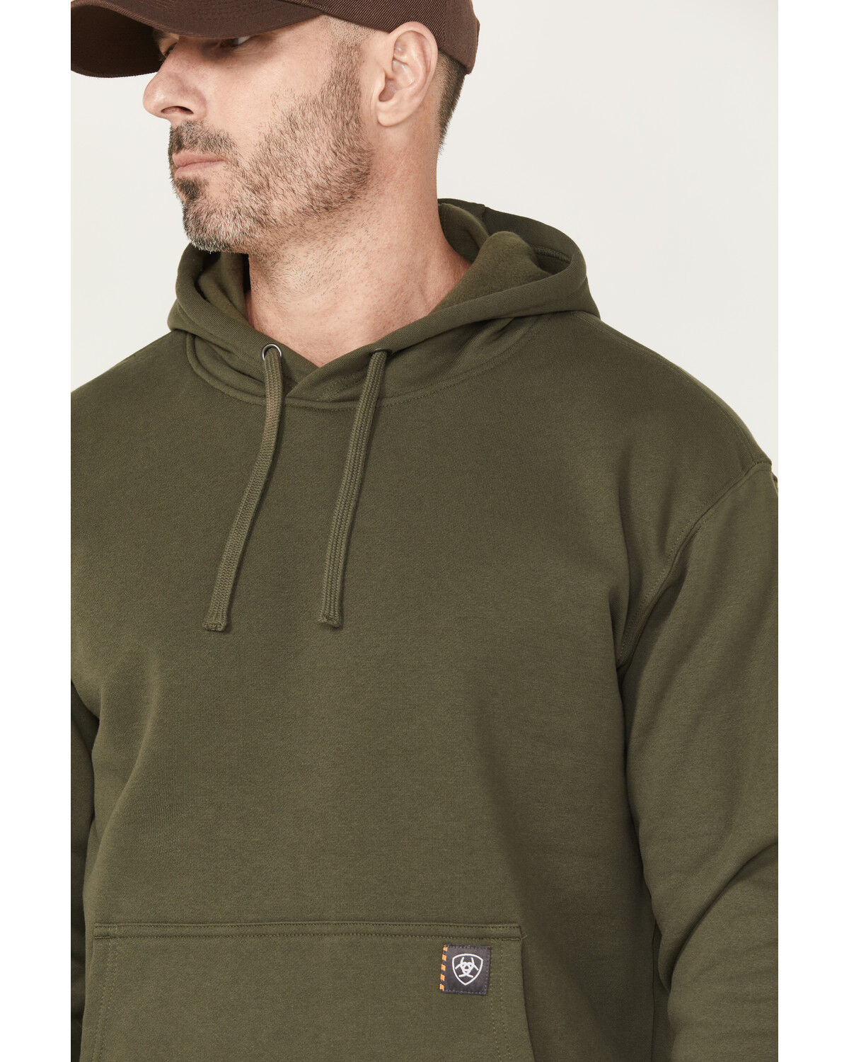 Image #4 - Ariat Men's Rebar Workman Hardhead Hooded Sweatshirt, Green, hi-res
