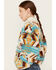 Image #2 - Panhandle Women's Abstract Print Sherpa Sweater Jacket, Multi, hi-res