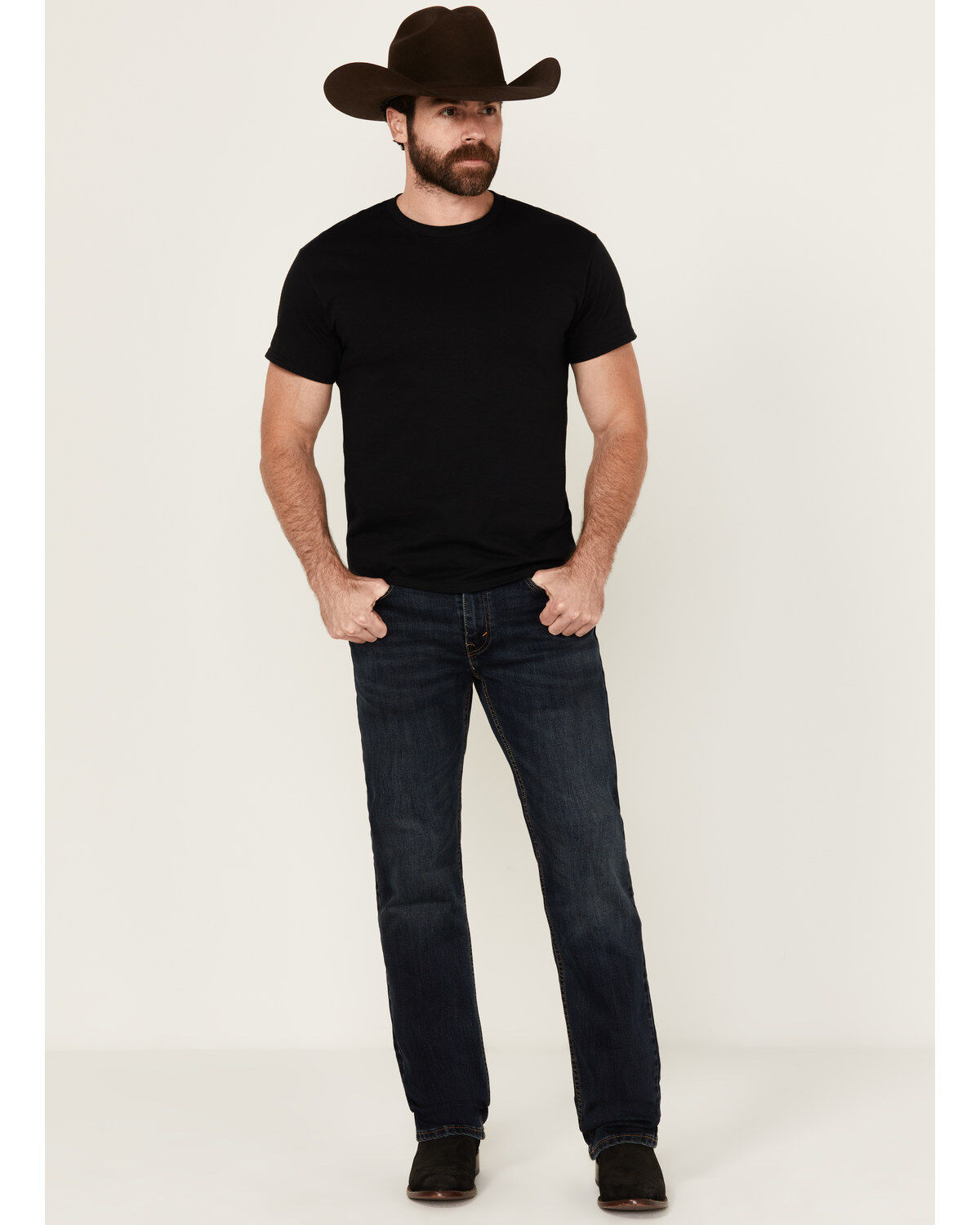 Image #1 - Levi's Men's 527 Sequoia Dark Wash Slim Bootcut Stretch Denim Jeans, Dark Wash, hi-res