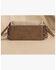 Image #2 - Wrangler Women's Southwestern Print Fringe Crossbody Wristlet, Tan, hi-res