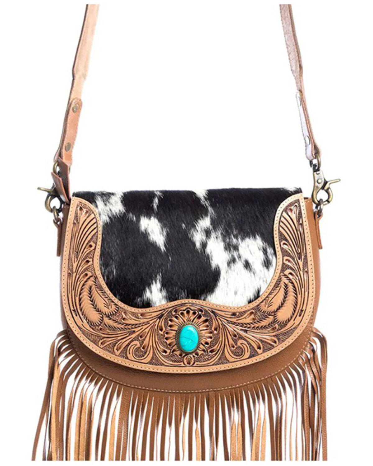 Myra Bag Women's Tamaya Trail Hand Tooled Crossbody Bag