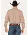 RANK 45 Men's Stirrup Geo Print Long Sleeve Western Button Down Shirt , Light Red, hi-res