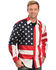 Image #2 - Scully Men's American Flag Western Shirt, , hi-res