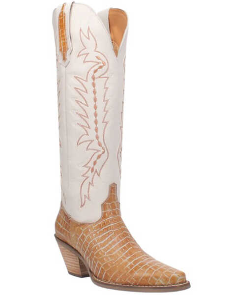 Dingo Women's High Lonesome Tall Western Boots - Pointed Toe , Camel, hi-res