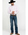 Image #6 - George Strait By Wrangler Men's Red Small Check Plaid Long Sleeve Western Shirt , , hi-res
