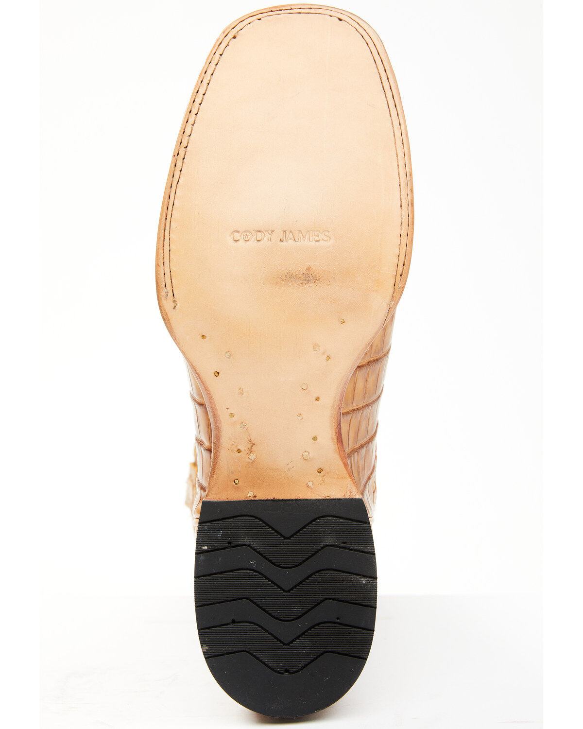 Image #7 - Cody James Men's Caiman Cognac 12" Exotic Western Boots - Broad Square Toe, Tan, hi-res