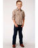Image #3 - Roper Boys' Classic Brown Plaid Long Sleeve Western Shirt , Brown, hi-res